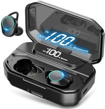 TWS Wireless Earbuds Bluetooth 5.0 Waterproof Headset Headphones With Power Bank