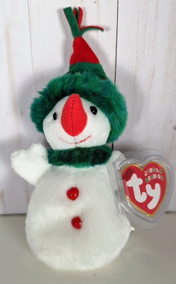 Ty Beanie Babies Snowgirl To From Tags Ornament Inner Jingle Bell Hanging Loop