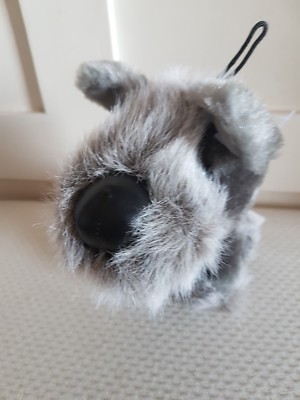 Vintage Hana Deka Club süßer Welpe Hund weiches Plüschtier flauschig grau ca. 5 Zoll groß