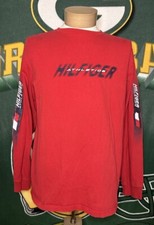 Vintage 90s Tommy Hilfiger Athletics Long Sleeve Spell Out Shirt