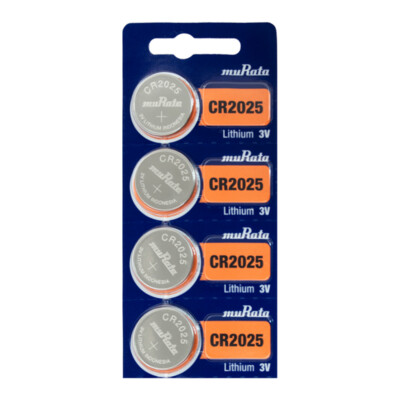 Murata CR2025 Lithium Battery Pack Of 4