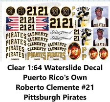 Clear 164 Waterslide Decal Jdm Vw Gasser Puerto Rico Roberto Clemente Pirates Clear 164 Waterslide Decal Jdm Vw Gasser Puerto Rico Roberto Clemente Pirates