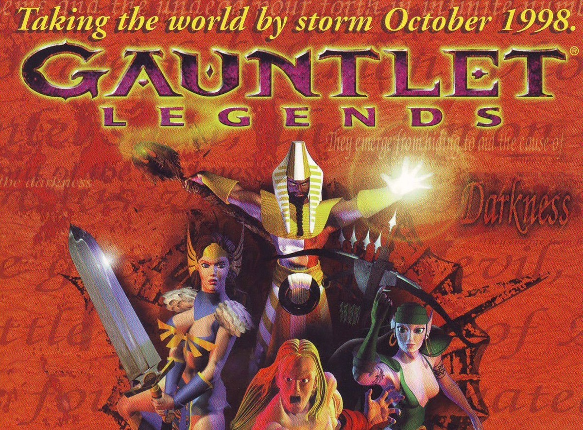 Gauntlet Legends Arcade FLYER Original 1998 NOS Video Game Art