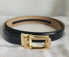 Tonywell Italian Select Auth Men 34 Black Leather Belt