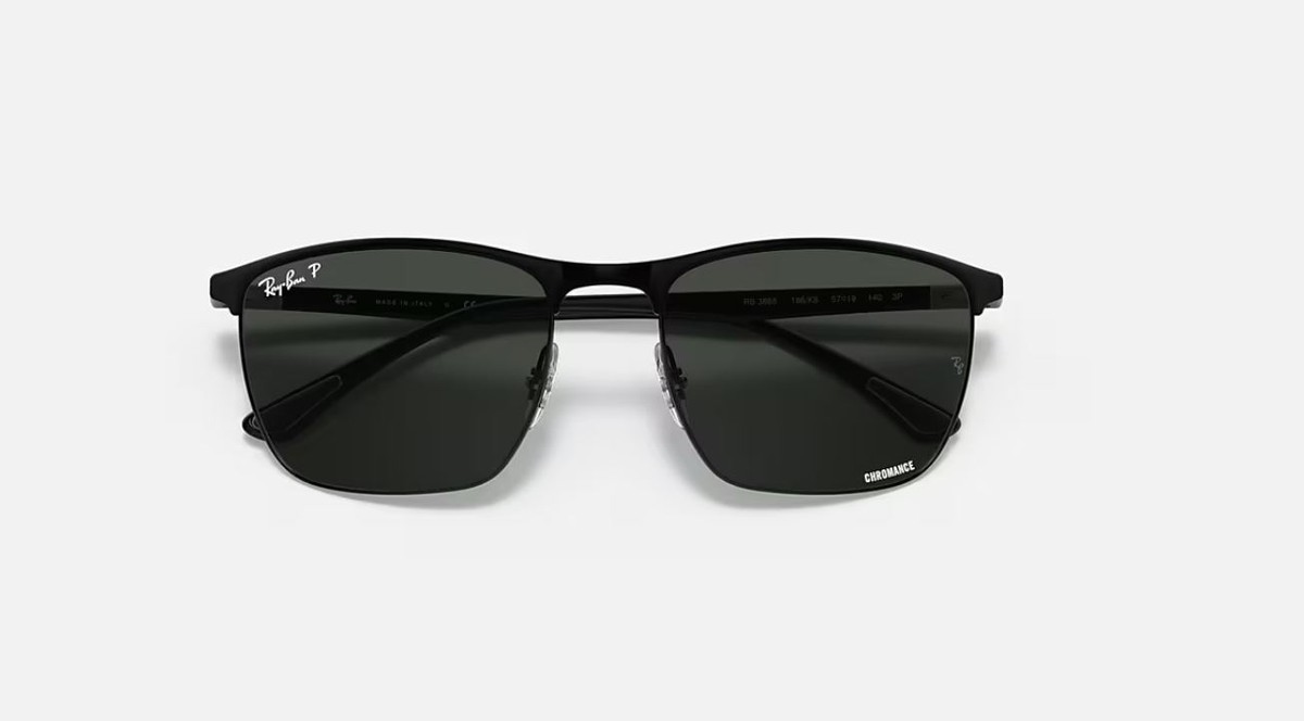 Ray-Ban RB3686 Chromance Matte Black / Dark Grey Polarized 57 mm