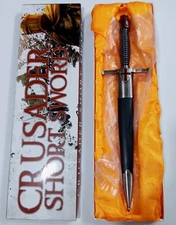 NICE Medieval Crusader Short Sword Dagger, Knight Helmet Pommel, 9.5" Blade