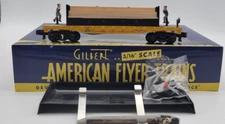 S-Gauge American Flyer 6-49011 Union Pacific Moe & Joe Unloading Lumber Car NIB