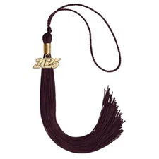 Endea Graduation Maroon Tassel With Gold Date Drop