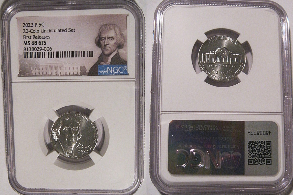 2023 P Jefferson Nickel 5c NGC MS 68 6FS Full Steps First Releases