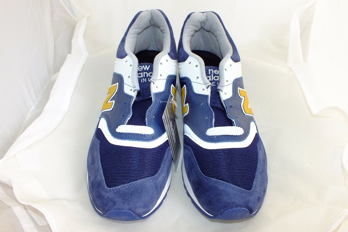Size 11 - New Balance 997 Made in USA Navy Mustard for sale online