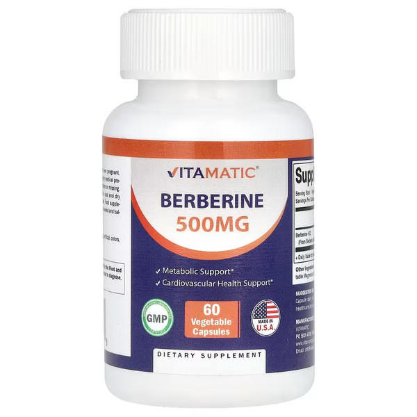 BERBERINA VITAMATIC 500mg 60 veggie DIABETES, CONTROL DE PESO envio 24 Gratis