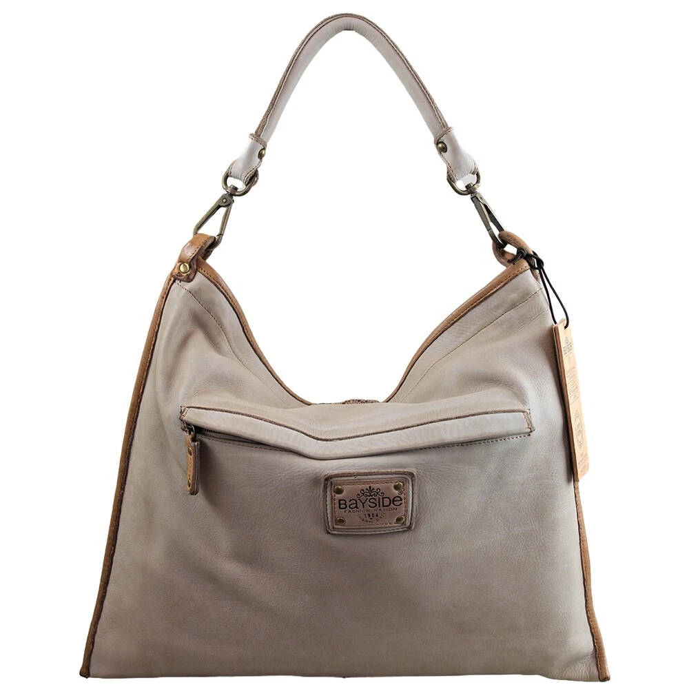 Bayside Vintage Laser Drawing Leather Shoulder Bag Made in Italy Bs 712