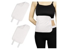 4 Pack Castor Oil Pack Abdomen Side Stomach Adjustable One Size New White