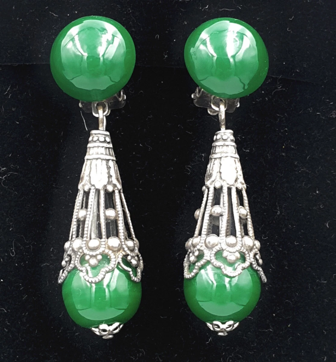 Drop Earrings Costume Jewelry Vintage Years 50 Made in Italy