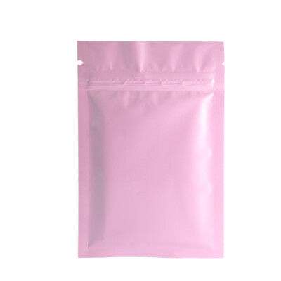 100x Gloss Shiny Pink Both Sides Metallic Mylar Reclosable Bags 10x15cm 4x6in