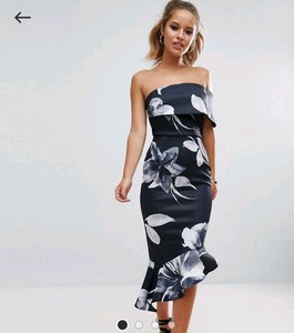 asos one shoulder floral dress