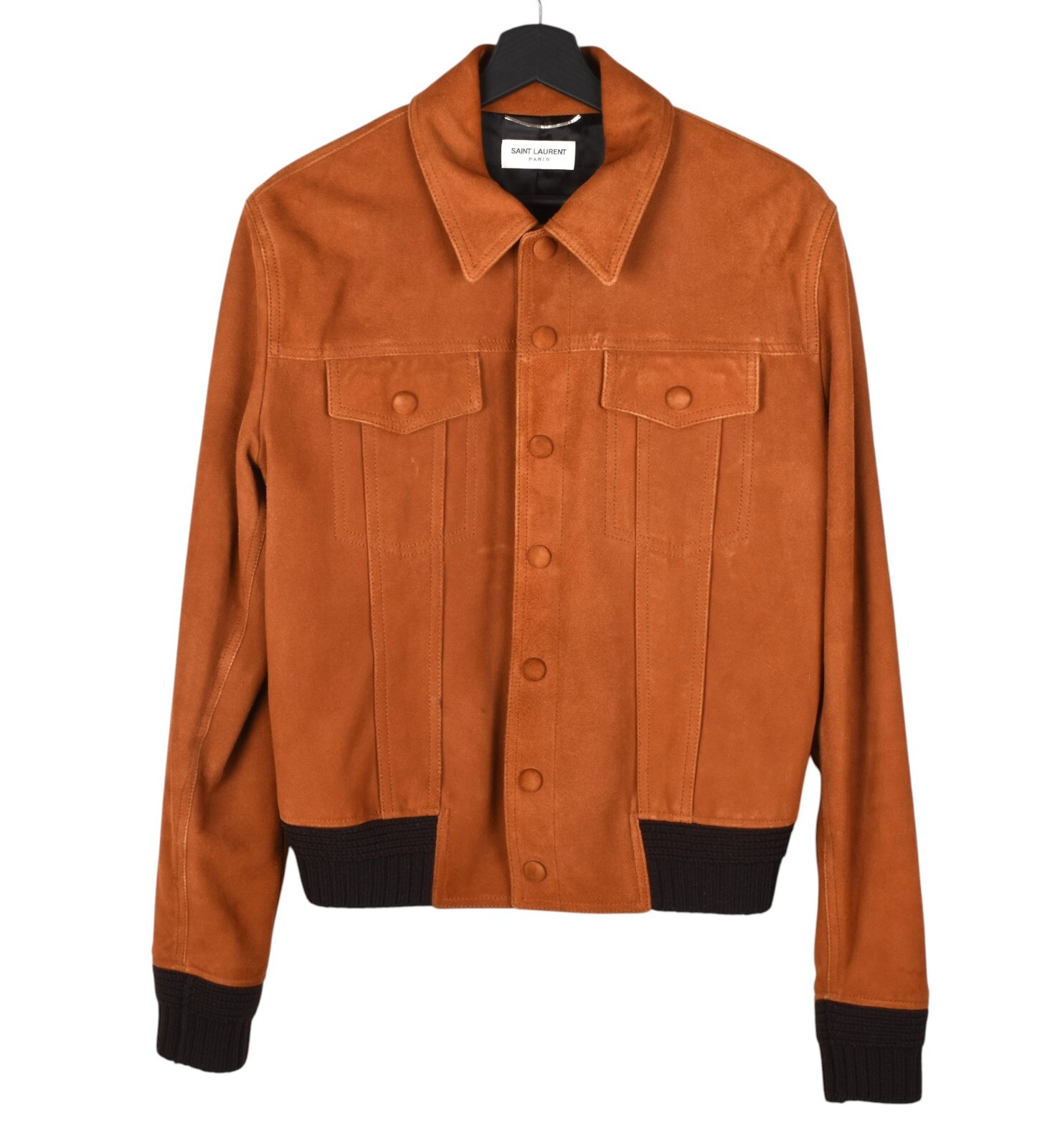 Giacca uomo Saint Laurent pelle scamosciata taglia IT48 M S1392