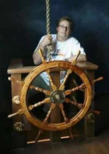 Wooden Home Decor Ship Wheel NEW 36 Inches Pirates Wonderful Captain Boat Gaston