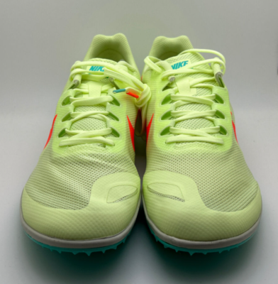 ℳ Nike Men's Zoom Rival D Track Racing Spikes Volt Green/Orange Size