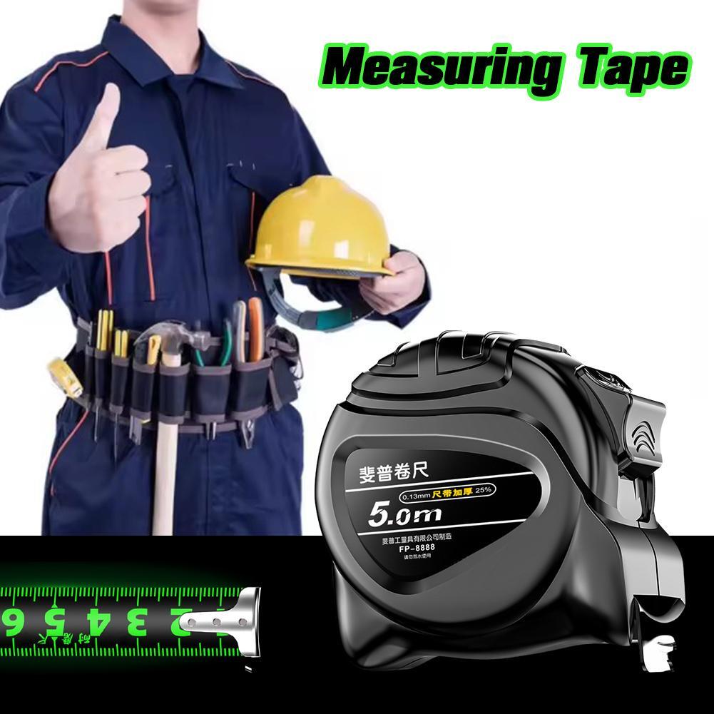 Steel Tape Measure Self-Locking Fluorescent Tape Measure Length D1P2 Tools V9K8