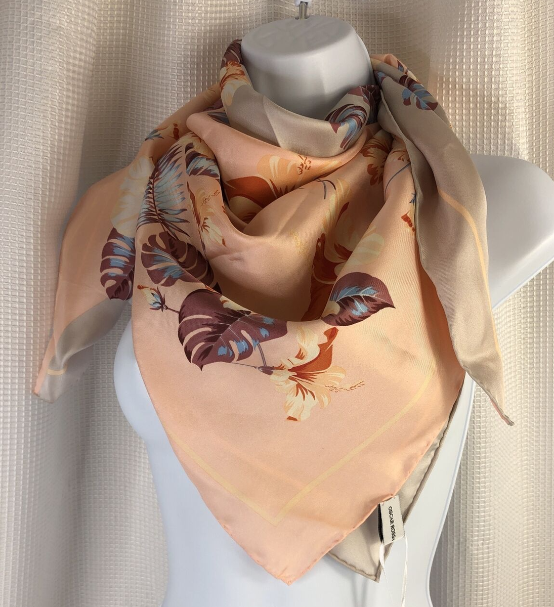 100% Silk Scarf Ocsar Rossa 35