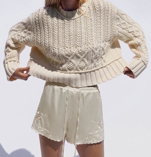 Zara Limited Edition Cable Knit Sweater 