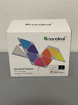 Nanoleaf Shapes Mini Triangles Smarter Kit Multicolor Light Panels-9 Pack