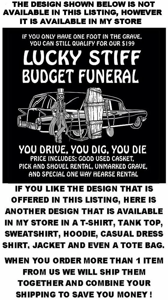 COACH Felpa con cappuccio Grave Undertaker Paul Bearer & Lucky Stiff Funerals Hearse