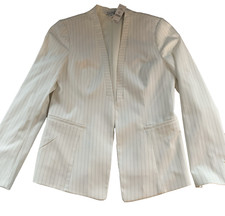 NWT White House Black Market Pinstripe Blazer Women s Size 10 Long Sleeve Jacket