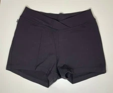Otomix Black Supplex V-Cut Low-Rise Athletic Shorts, Size Medium