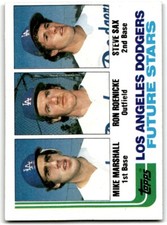 1982 Topps Dodgers - Mike Marshall/Ron Roenicke/Steve Sax Rookie d #681