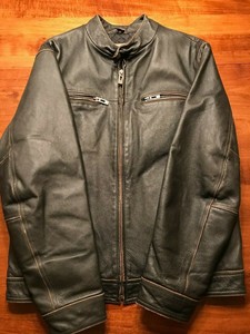 guess brown leather jacket
