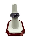 Vintage Sterling Silver 925 Amethyst Cluster Dome Ring