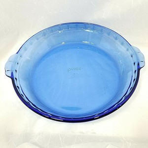 blue pyrex pie dish