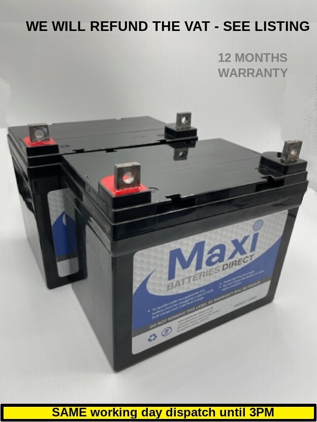 2 x MAXI 12V 33ah (34AH 35AH) AGM/GEL MOBILITY SCOOTER & WHEELCHAIR