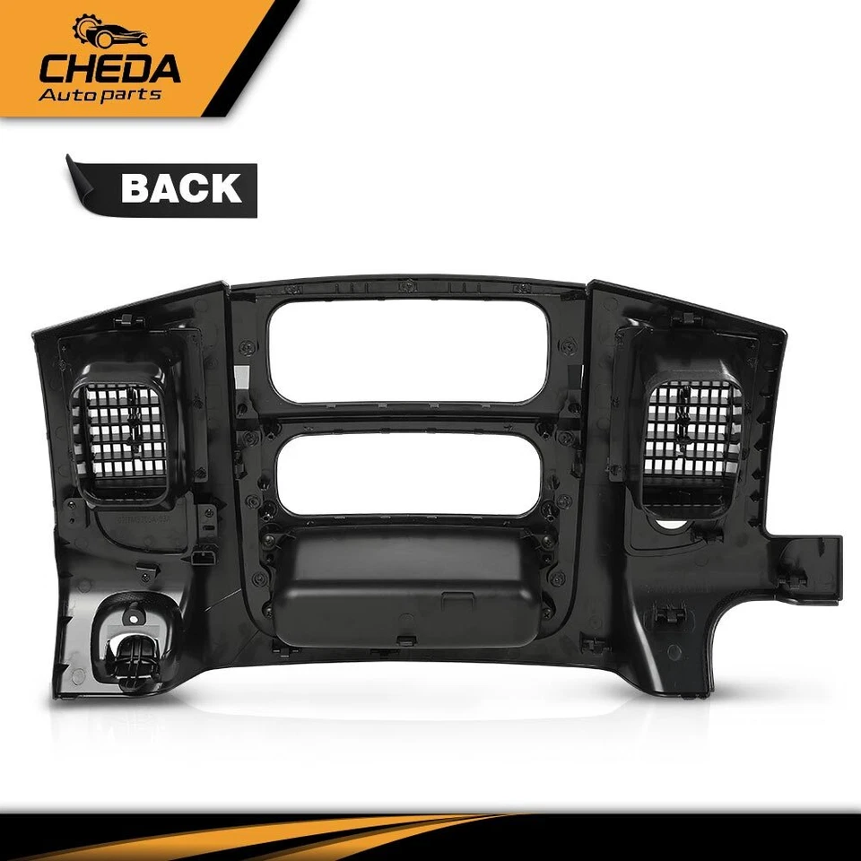 Ajuste para 02-05 Dodge Ram 1500 2500 painel rádio moldura acabamento climático painel ventilação preto - Imagem 3 de 4