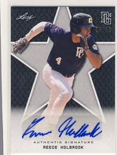 REECE HOLBROOK 2020 Leaf Perfect Game PG Black AUTO /50 NORTH CAROLINA UNC