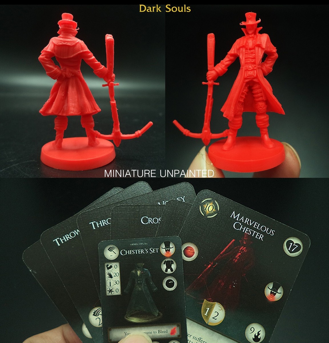 Dark Souls The Board Game Miniature Model MARVELOUS CHESTER & CARD