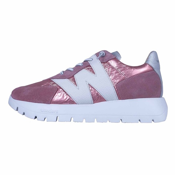 Wonders Odisei: Zapatillas Para Mujer Plataformas Rosa  Piel  Ligero A-2464