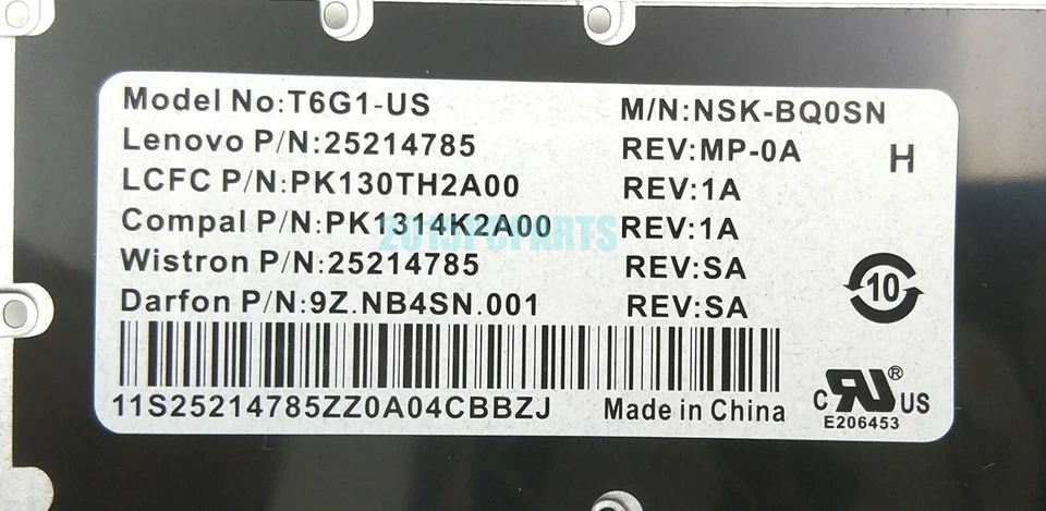 Nuevo teclado delgado Lenovo Ideapad 1-14IGL05 1-14ADA05 1-14AST-05 EE. UU. sin retroiluminación Foto 4 de 4