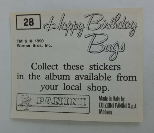 1990 Panini Happy Birthday Bugs (Pick Your Sticker) - Picture 43 of 343
