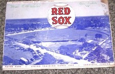 1954 Boston Red Sox Spring Training Program Harry Agganis RC 1st 2 Hits/Mantle
