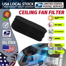 20PCS Ceiling Fan Filters Activated Carbon Air Purifier Pads Pet Hair Dust Odors