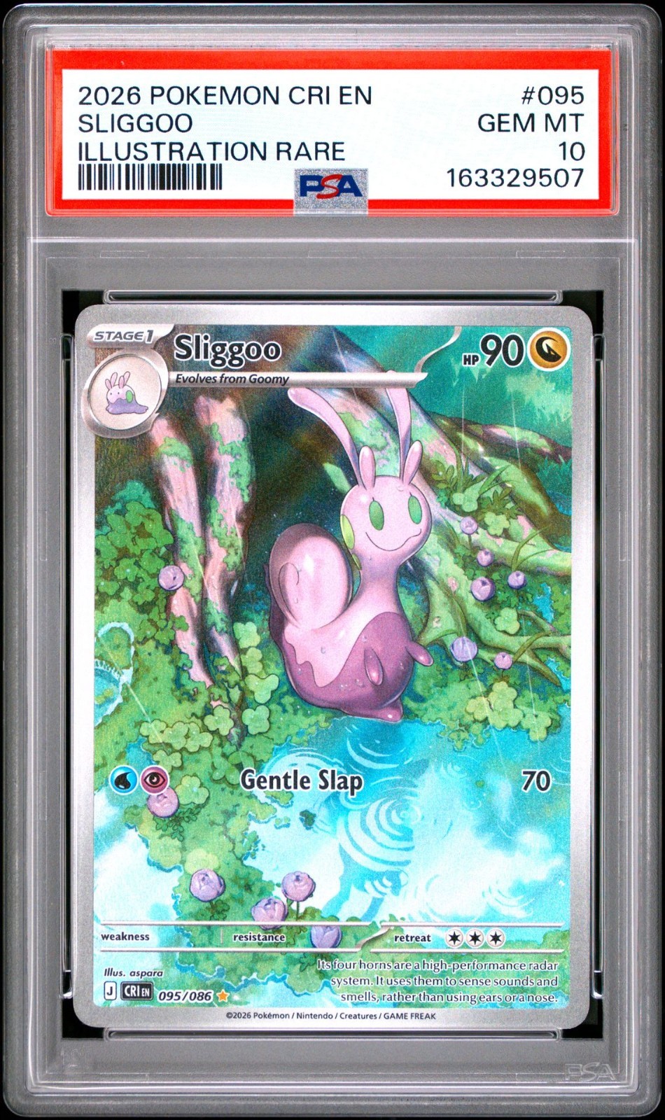 2026 POKEMON CRI EN-CHAOS RISING ILLUSTRATION RARE #095 SLIGGOO PSA 10