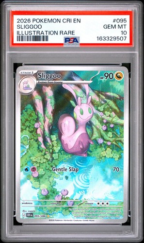 2026 POKEMON CRI EN-CHAOS RISING ILLUSTRATION RARE #095 SLIGGOO PSA 10