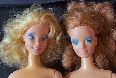 VINTAGE BARBIE & The Rockers 1985 Lot of 2 Nude Dolls Barbie & Redhead Diva TLC