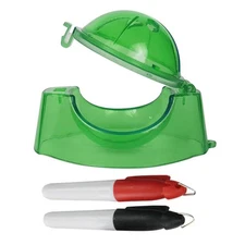 Golf Ball Triple Track 3 Line Marker Stencil With 2 Pen Golf Ball Mark Stencil N