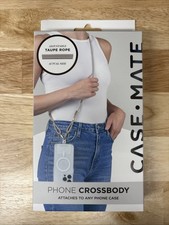 Case-Mate Leather Adjustable Crossbody Lanyard for Any Phone Case - Taupe Rope