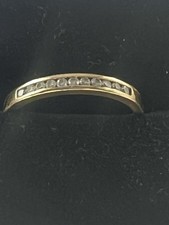 Brilliant Cut Diamond Half Eternity Wedding Ring 18ct Yellow Gold