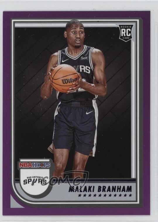 2022-23 Panini NBA Hoops Rookies Purple Malaki Branham #250 1n9p